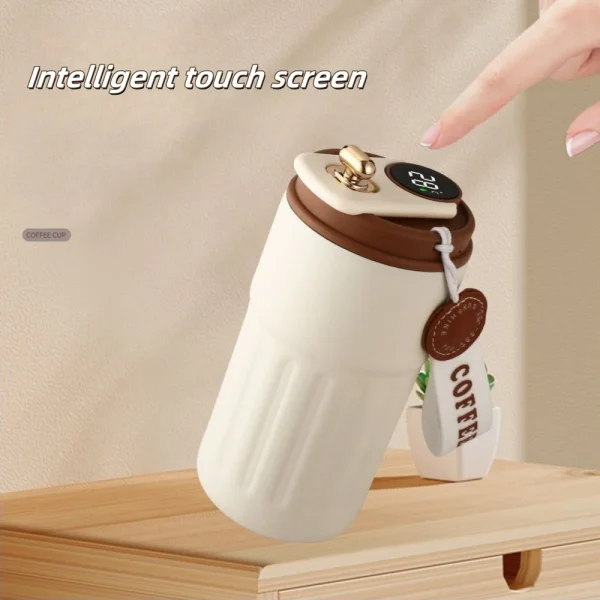 450ML Thermo Cafe Coffee Mug Car Thermos Mug 316 Stainless Steel Travel Thermo Cup for Tea Coffee Smart Display Temperature 6