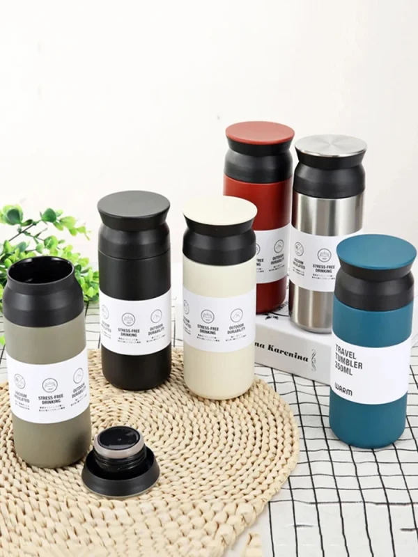 500ml Thermos Cups Coffee Mug Insulated Water Bottle Stainless Steel Thermal Tumbler Vacuum Flask Portable Travel Office Mugs 1
