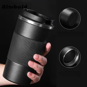 380ml 510ml Stainless Steel Coffee Cup Thermos Mug Garrafa Termico Caneca Termica Cafe Copo Non-slip Travel Car Insulated Bottle 1