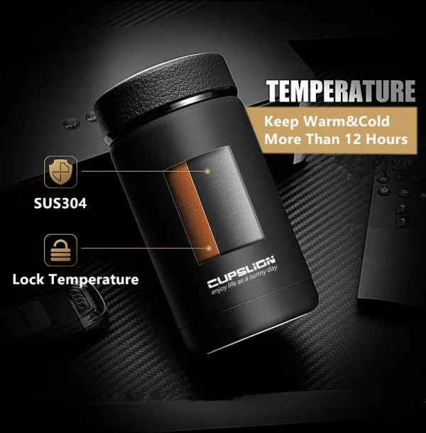 400ml Business Style Stainless Steel Thermos Mugs Car Vacuum Flasks Coffee Tea Cups Thermol Water Insulated Bottle Tumbler 4
