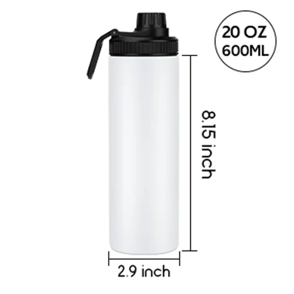 Stainless Steel Blank Space Sublimation Straight Flasks Portable Water Bottle With Cap Coffee Cup Mug Vacuum Insulated Thermos 4