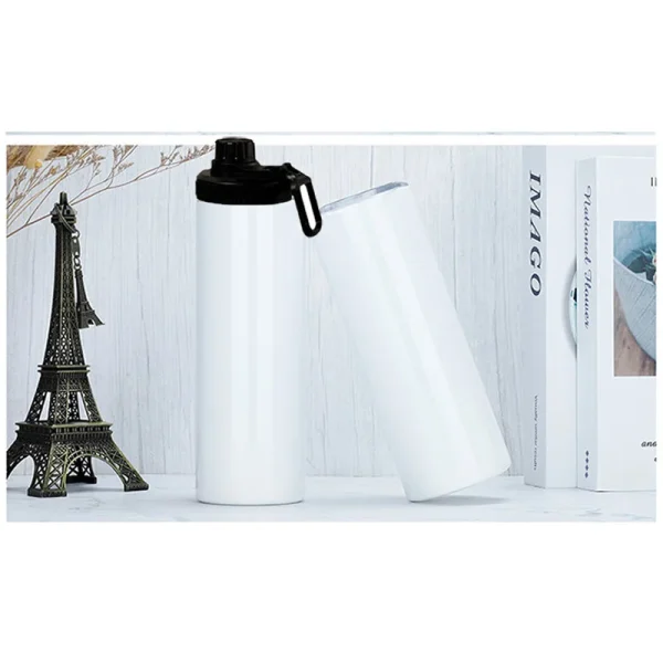 Stainless Steel Blank Space Sublimation Straight Flasks Portable Water Bottle With Cap Coffee Cup Mug Vacuum Insulated Thermos 6