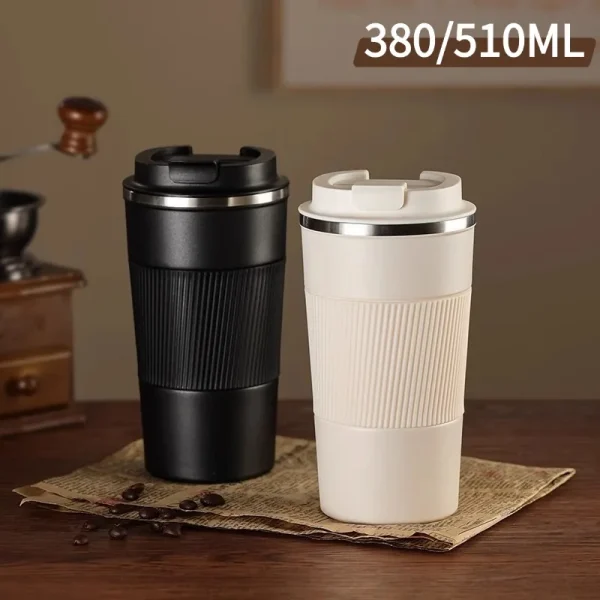 304 Stainless 500ml Steel Vacuum Insulated Water Bottle Anti Slip Coffee Mug Thermal Mug Portable Bottle Office Gift Set 1