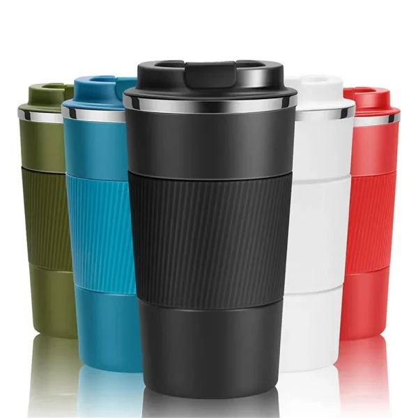 304 Stainless 500ml Steel Vacuum Insulated Water Bottle Anti Slip Coffee Mug Thermal Mug Portable Bottle Office Gift Set 5