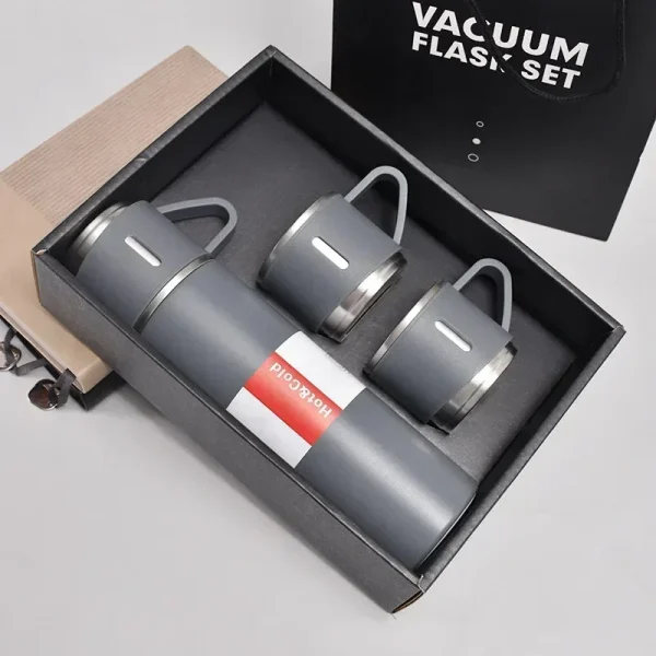 304 Stainless Steel Vacuum Insulated Bottle Gift Set Office Business Style Coffee Mug ThermosBottle Portable Flask 500ML 1