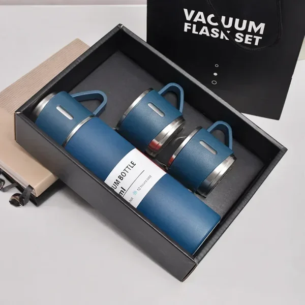 304 Stainless Steel Vacuum Insulated Bottle Gift Set Office Business Style Coffee Mug ThermosBottle Portable Flask 500ML 3