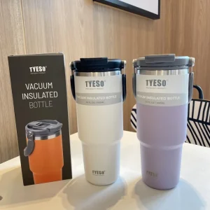 900ML Tyeso Stainless Steel Coffee Cup Cold And Hot Double-layer Insulated Cup Tumbler Thermo Water Bottle Car Travel Mug 1