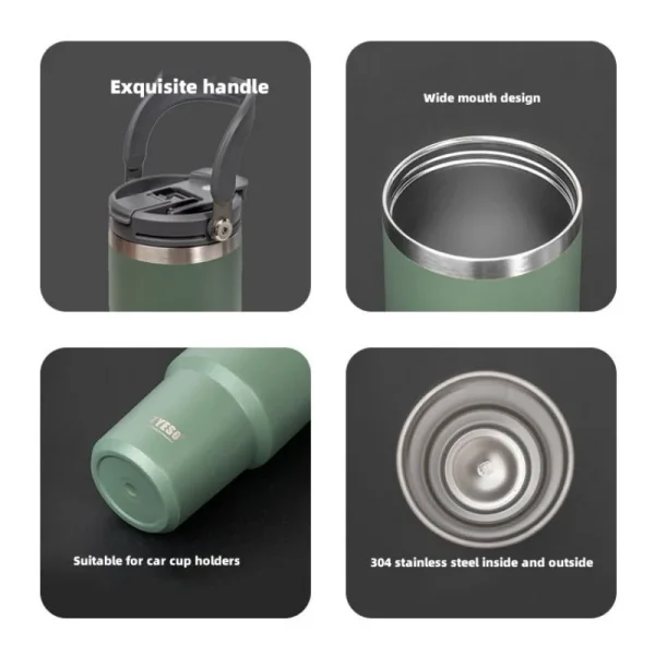 900ML Tyeso Stainless Steel Coffee Cup Cold And Hot Double-layer Insulated Cup Tumbler Thermo Water Bottle Car Travel Mug 3