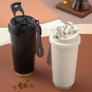 Portable Ceramic Coating Tumbler Durable Stainless Steel Coffee Mug Reusable Double Wall Vacuum Insulated Cups Exquisite Gifts 1