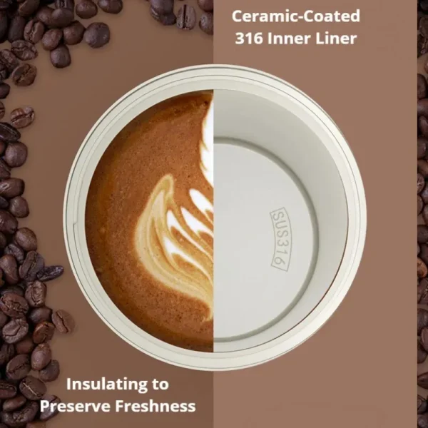 Portable Ceramic Coating Tumbler Durable Stainless Steel Coffee Mug Reusable Double Wall Vacuum Insulated Cups Exquisite Gifts 2
