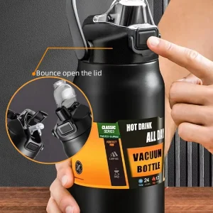 304 Stainless Steel Thermal Mug Outdoor Thermos Portable Tumbler Vacuum Flasks Cold and Hot Sports Water Bottle with Straw 1