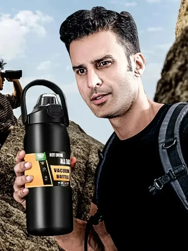 304 Stainless Steel Thermal Mug Outdoor Thermos Portable Tumbler Vacuum Flasks Cold and Hot Sports Water Bottle with Straw 6