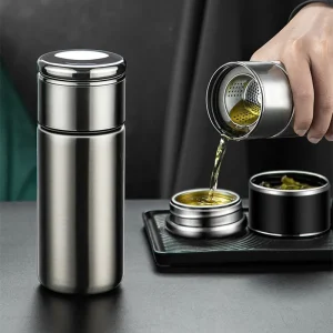 420ml Double Stainless Steel 304 Tea Vacuum Flask With Filter Leak-Proof Business Style Thermos Mug Thermal Water Bottle Tumbler 1