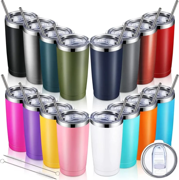 20oz stainless steel car cup, double-layer stainless steel thermos cup, portable car ice-cold cup 1