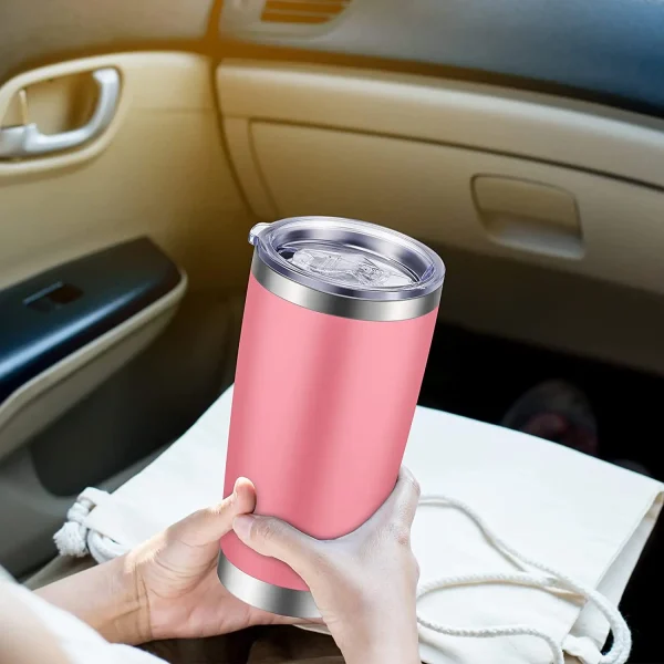 20oz stainless steel car cup, double-layer stainless steel thermos cup, portable car ice-cold cup 4