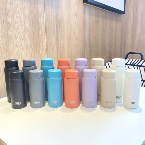 TYESO 200ml Stainless Steel Thermos Cup Cute Insulated Tumbler for Coffee & Water Portable Leak-Proof Thermal Bottle for Travel 5