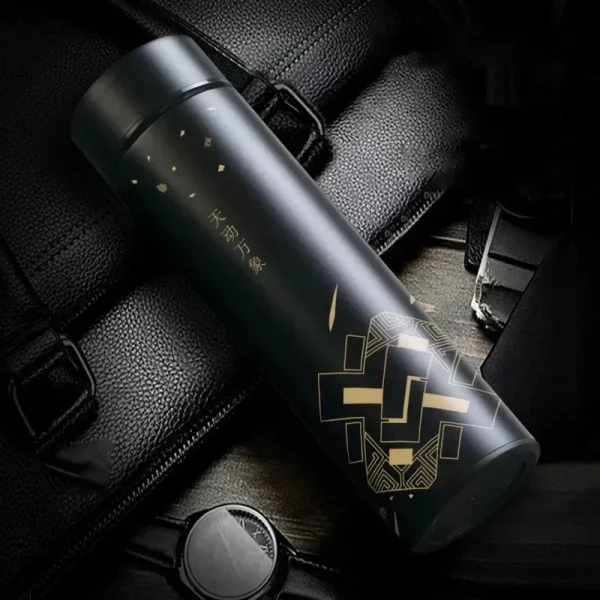 Genshin Vacuum Flask Water Bottles LED Temperature Display Stainless Steel Coffee Mugs Game Zhongli Xiao Anime Thermos Cups 5