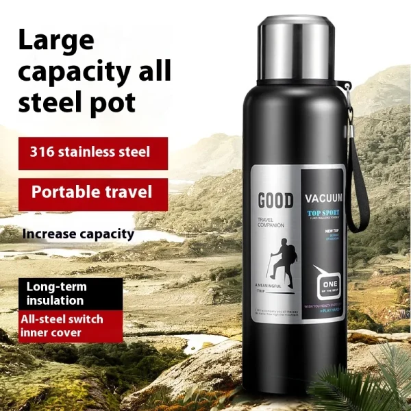 316 Stainless Steel Vacuum Cup Large Capacity Cold Thermal Thermos Tumbler Portable Leak-proof Insulation Flask Sport Travel Mug 2