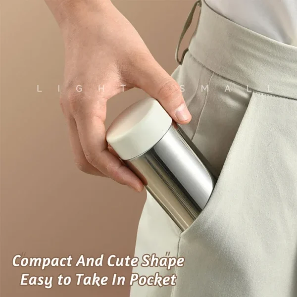 120ml Mini Portable Thickened Stainless Steel Vacuum Thermos Cup Thermal Insulation Pocket Cup Small Capacity Small Water Bottle 2