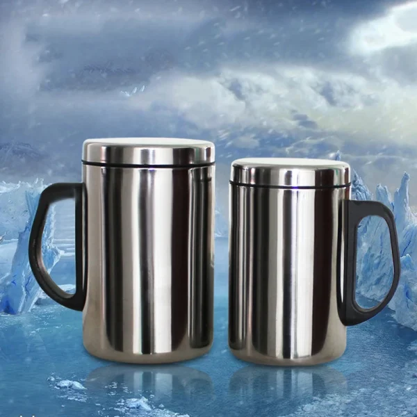 350/500ml Stainless Steel Thermal Cup With Lid Insulated Cup Coffee Milk Tea Cups Office Water Mugs For Travel Camping Water Cup 2