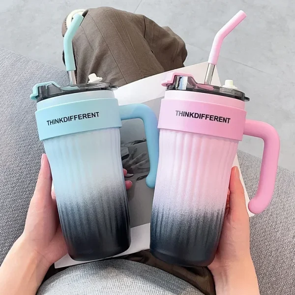 860ML Stainless Steel Thermo Bottle Large Capacity Coffee Cup Sport Insulated Cup Portable Tumbler Vacuum Flasks Car Thermal Cup 4