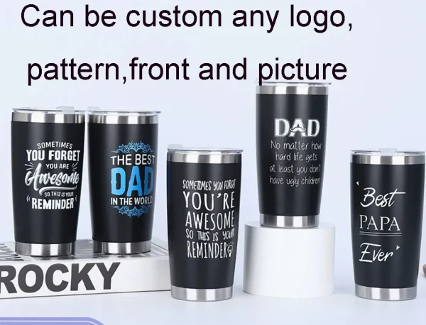 Custom Logo Pattern Stainless Steel Tumblers Vacuum Flasks Travel Glass Coffee Mug Double Wall Water Thermos Bottle Car Cup 1