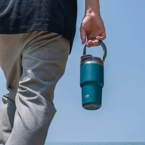Tyeso Coffee Cup Thermos Bottle Stainless Steel 900ml Portable Car Cup Stainless Sports Water Bottle with Handle Cover Vacuum St 1