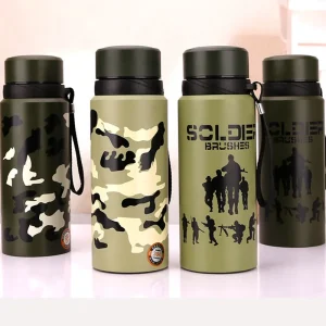 Creative Camouflage Vacuum Flasks Stainless Steel Large Thermos Bottle Thermos Cup For Outdoor Sports 600ml/750ml 1