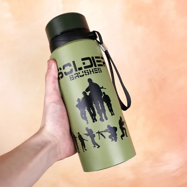 Creative Camouflage Vacuum Flasks Stainless Steel Large Thermos Bottle Thermos Cup For Outdoor Sports 600ml/750ml 3