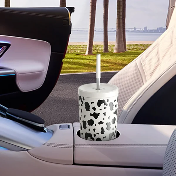Meoky 24oz Tumbler with Straw Cold Insulated Coffee Cup Multicolor Stainless Steel Leak-Proof Portable Vacuum Car Mug Gift 6