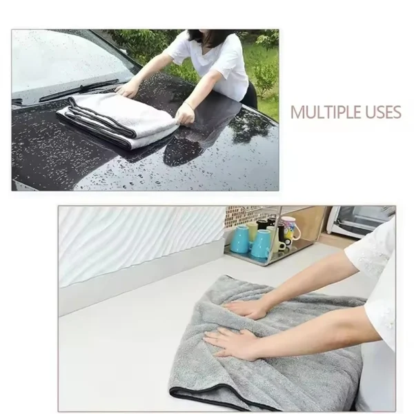 Microfiber Towel Car Wash Accessories Super Absorbency Car Cleaning Cloth Premium Microfiber Auto Towel One Time Drying 3