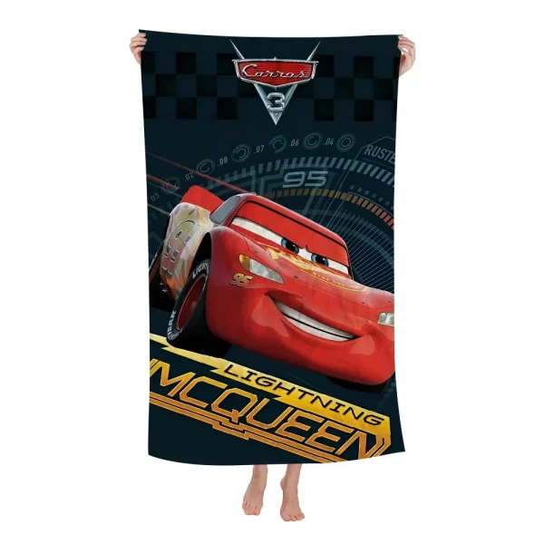 Cars Flash McQueen R-Red 95 Microfiber Beach Towel Absorbent Quick Dry Soft Yoga Swimming Resort Mountain Climbing Towel 2
