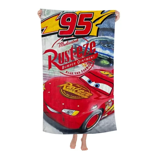 Cars Flash McQueen R-Red 95 Microfiber Beach Towel Absorbent Quick Dry Soft Yoga Swimming Resort Mountain Climbing Towel 6
