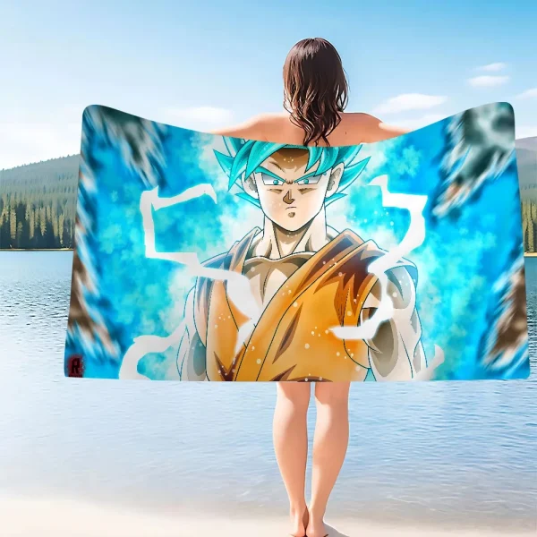 Dragon Ball-G-GOKU Big Microfiber Beach Towels Quick Dry Towel Sand Beach Towels Pool Towel for Travel Swim Pool Yoga 3