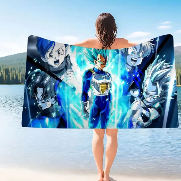 Dragon Ball-G-GOKU Big Microfiber Beach Towels Quick Dry Towel Sand Beach Towels Pool Towel for Travel Swim Pool Yoga 5