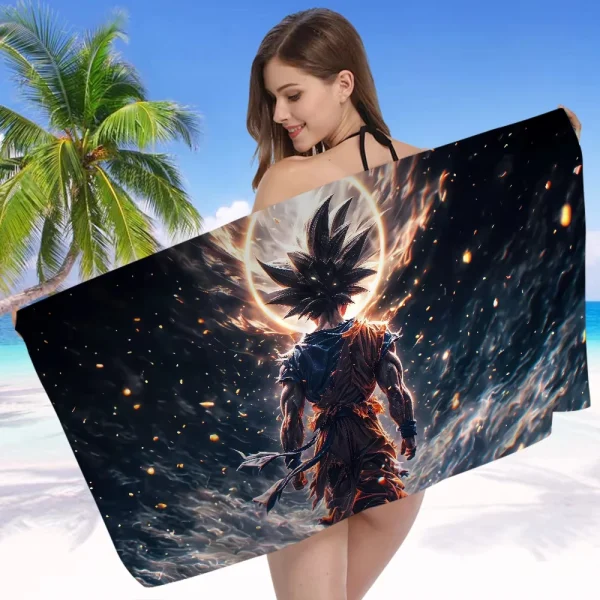 Cartoon D-DragonS B-BallS Big Microfiber Beach Towels Quick Dry Towel Sand Beach Towels Pool Towel for Travel Swim Pool Yoga 2