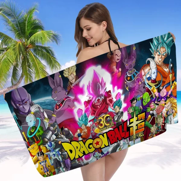 Cartoon D-DragonS B-BallS Big Microfiber Beach Towels Quick Dry Towel Sand Beach Towels Pool Towel for Travel Swim Pool Yoga 4