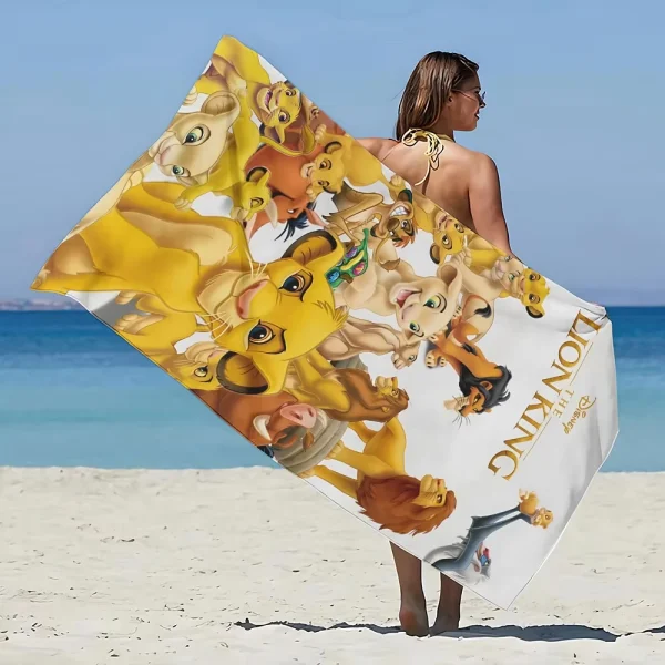 The Lion King Beach Towel Microfiber Sand Free Quick Dry Soft Sandproof Pool Towels Gift for Women Travel Gym Shower Camping 2