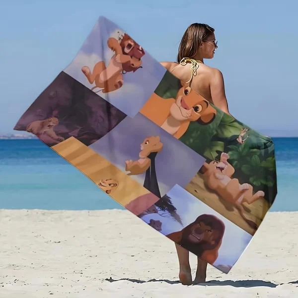 The Lion King Beach Towel Microfiber Sand Free Quick Dry Soft Sandproof Pool Towels Gift for Women Travel Gym Shower Camping 3