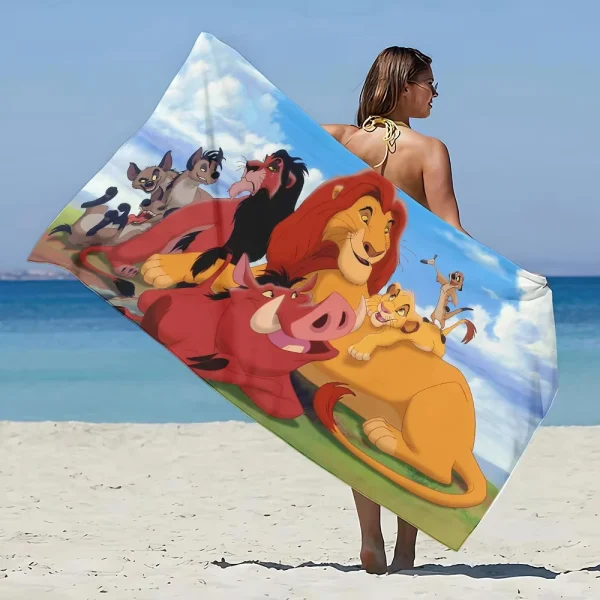 The Lion King Beach Towel Microfiber Sand Free Quick Dry Soft Sandproof Pool Towels Gift for Women Travel Gym Shower Camping 4
