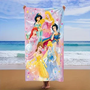 Disney Princess Beach Towel: Magical Fun by the Sea Suitable for towels, bath towels, beach towels, party decorations, gifts 1