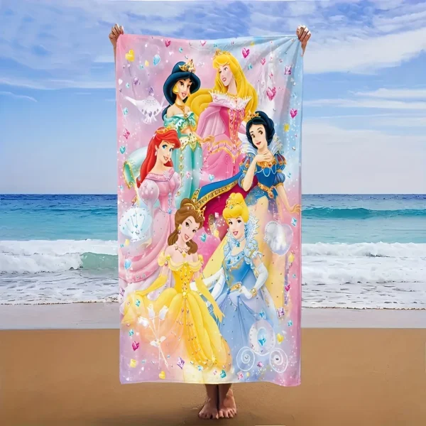 Disney Princess Beach Towel: Magical Fun by the Sea Suitable for towels, bath towels, beach towels, party decorations, gifts 1