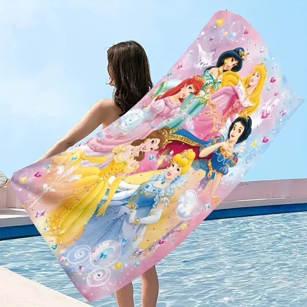 Disney Princess Beach Towel: Magical Fun by the Sea Suitable for towels, bath towels, beach towels, party decorations, gifts 3