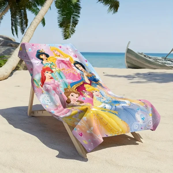 Disney Princess Beach Towel: Magical Fun by the Sea Suitable for towels, bath towels, beach towels, party decorations, gifts 5