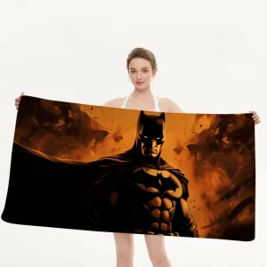 B-Batman Beach Towel Cartoon Cute Summer Kids Large Bath Pool Beach Towel Microfiber Absorbent For Swimming Travel 1