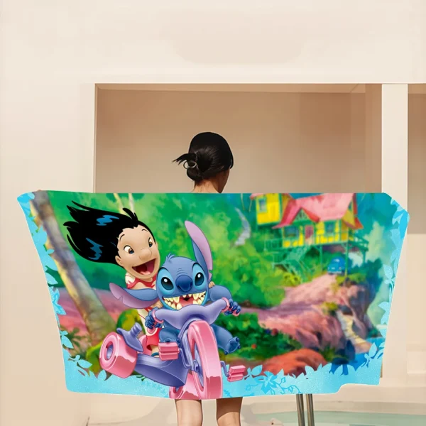 Cute Stitch Microfiber Beach Towel Absorbent Quick Dry Soft Yoga Swimming Resort Mountain Climbing Towel 6