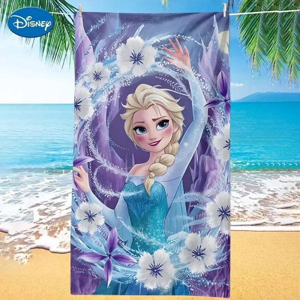 Disney Frozen Elsa Beach Towel: Magical Prints for Summer Fun! Suitable for towels, bath towels, beach towels, gifts 1