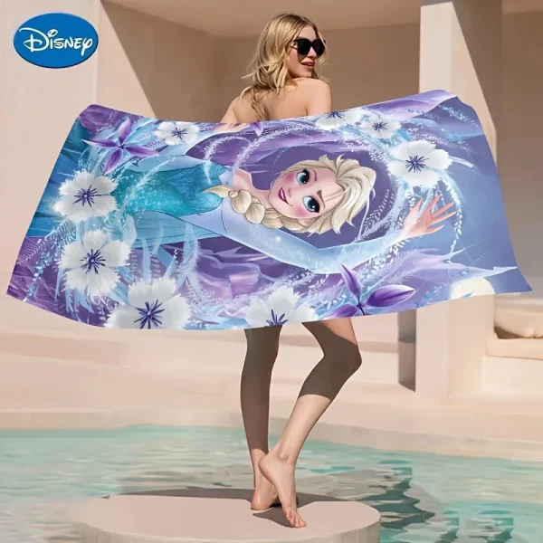 Disney Frozen Elsa Beach Towel: Magical Prints for Summer Fun! Suitable for towels, bath towels, beach towels, gifts 2