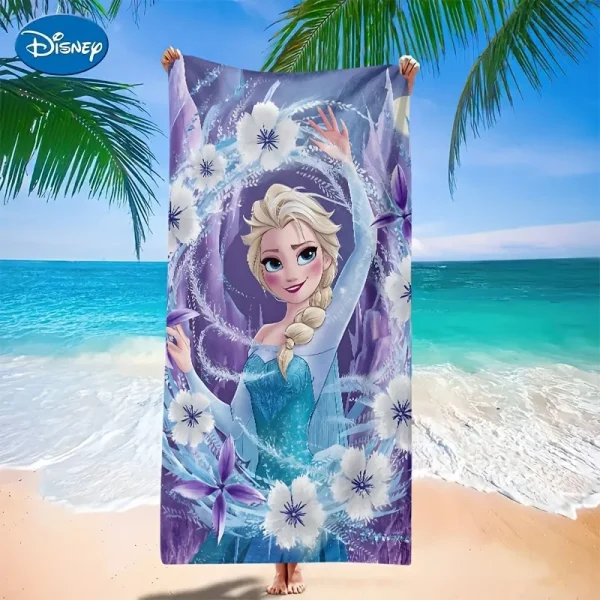 Disney Frozen Elsa Beach Towel: Magical Prints for Summer Fun! Suitable for towels, bath towels, beach towels, gifts 3