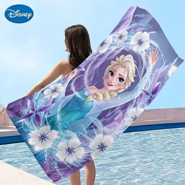 Disney Frozen Elsa Beach Towel: Magical Prints for Summer Fun! Suitable for towels, bath towels, beach towels, gifts 4
